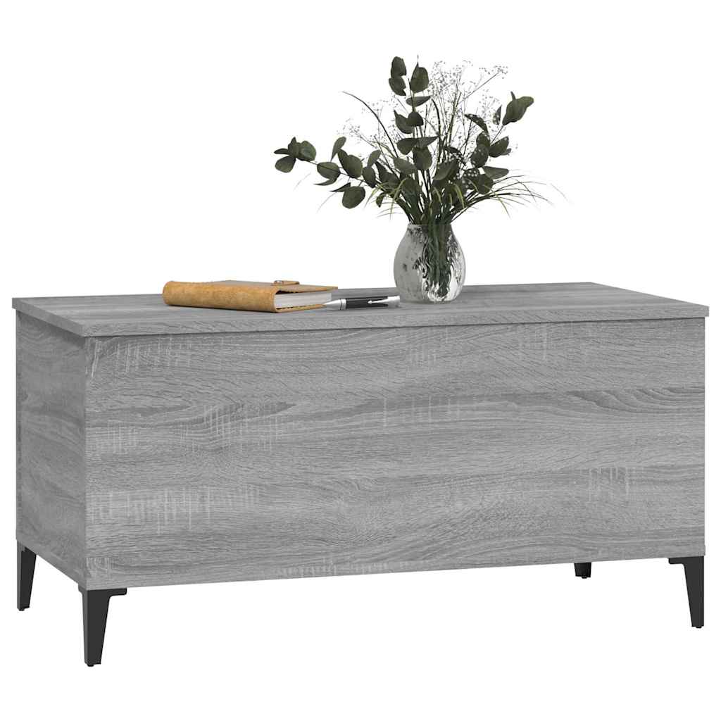 Salongbord grå sonoma 90x44,5x45 cm konstruert tre