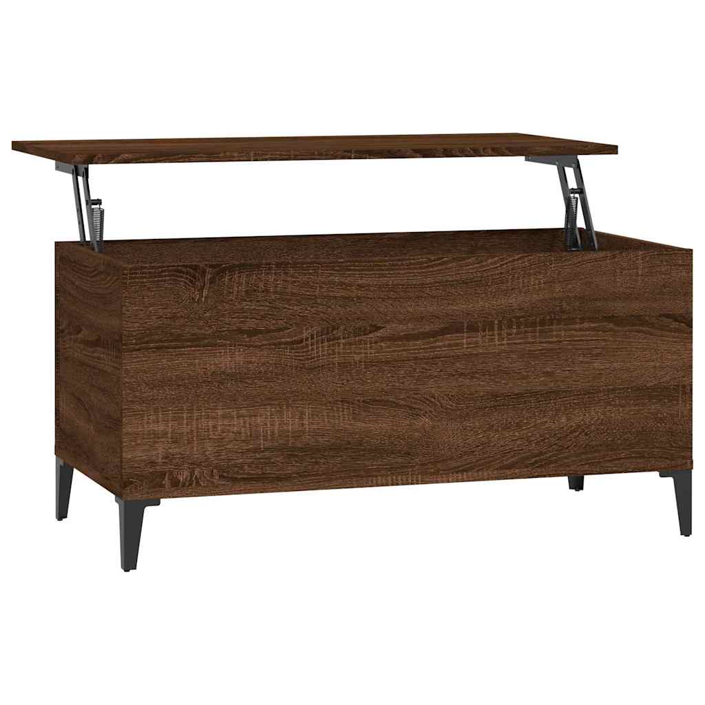 Salongbord brun eik 90x44,5x45 cm konstruert tre