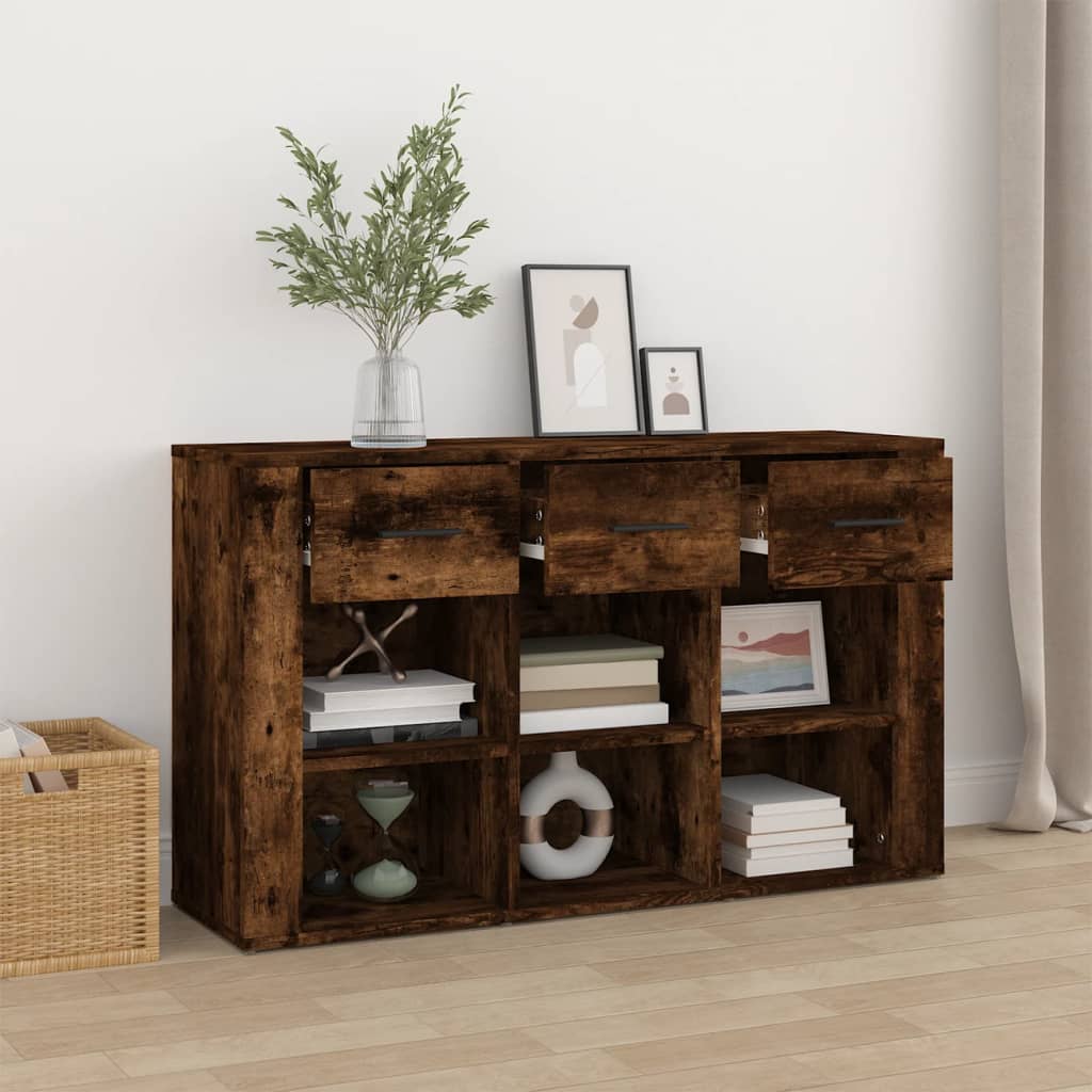Skjenk røkt eik 100x30x59,5 cm konstruert tre vidaXL