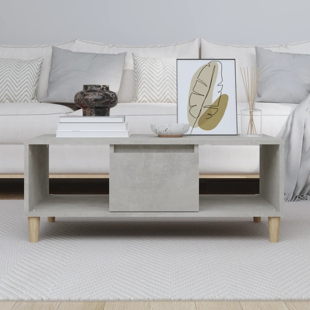 Salongbord betonggrå 90x50x36,5 cm konstruert tre