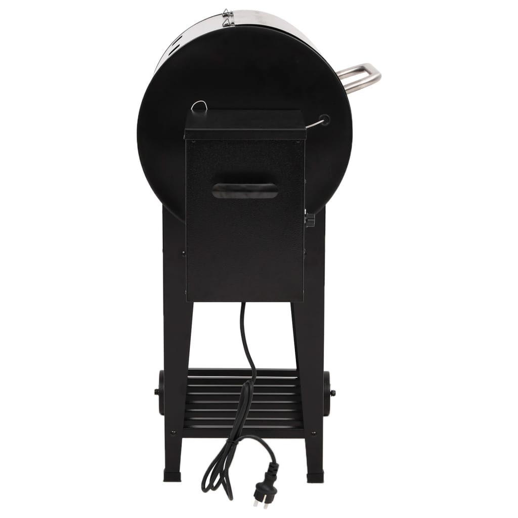 Pelletsgrill med bunnhylle svart 94 cm jern