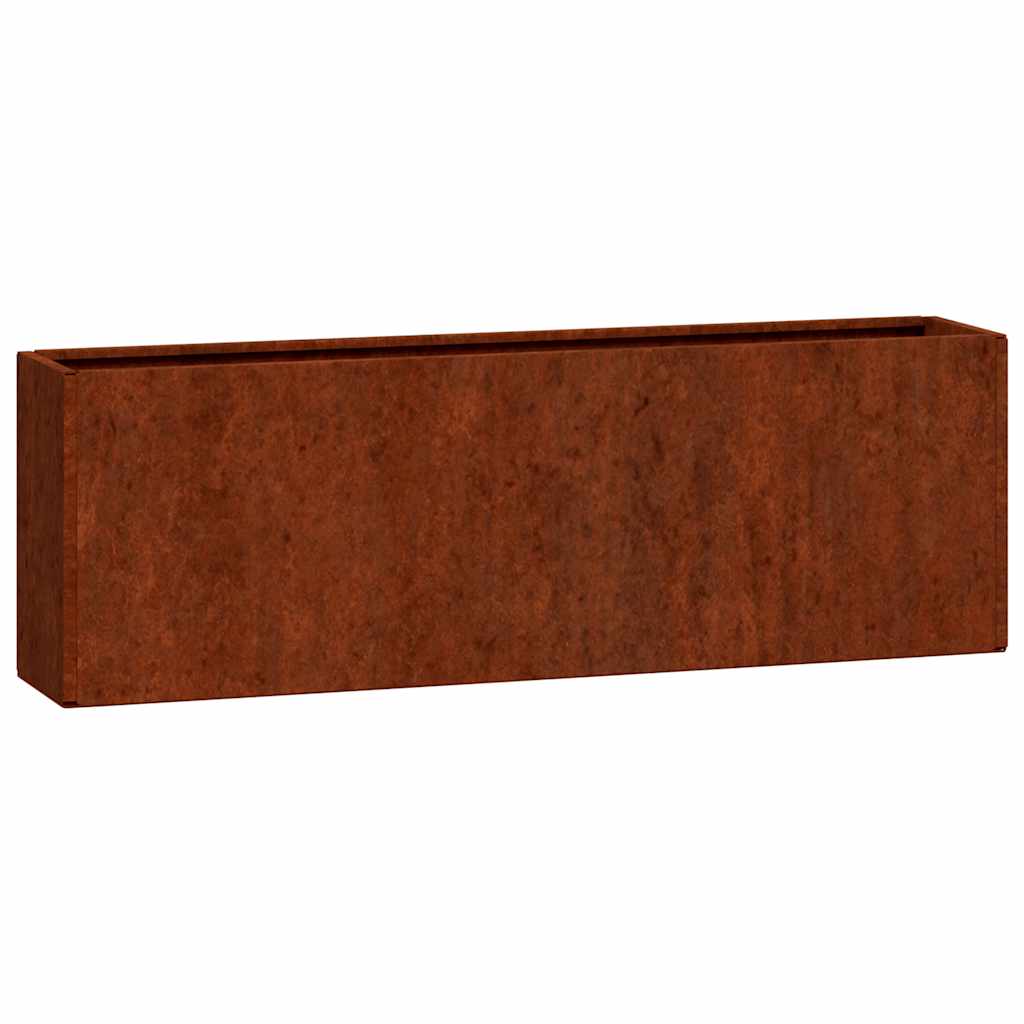 Vegghengte plantekasser 2 stk rust 53x10x17 cm cortenstål