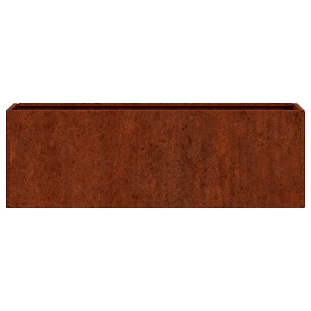 Vegghengte plantekasser 2 stk rust 53x10x17 cm cortenstål