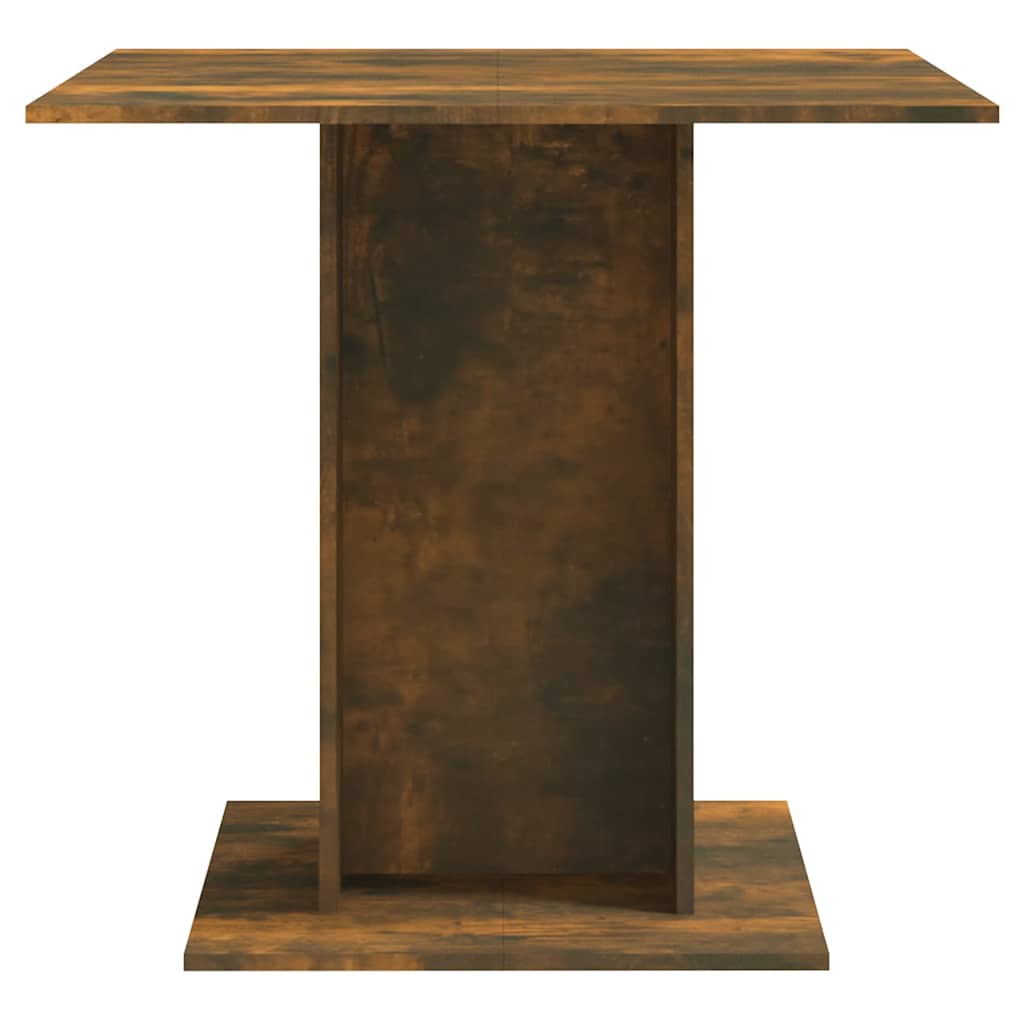 Spisebord røkt eik 80x80x75 cm konstruert tre