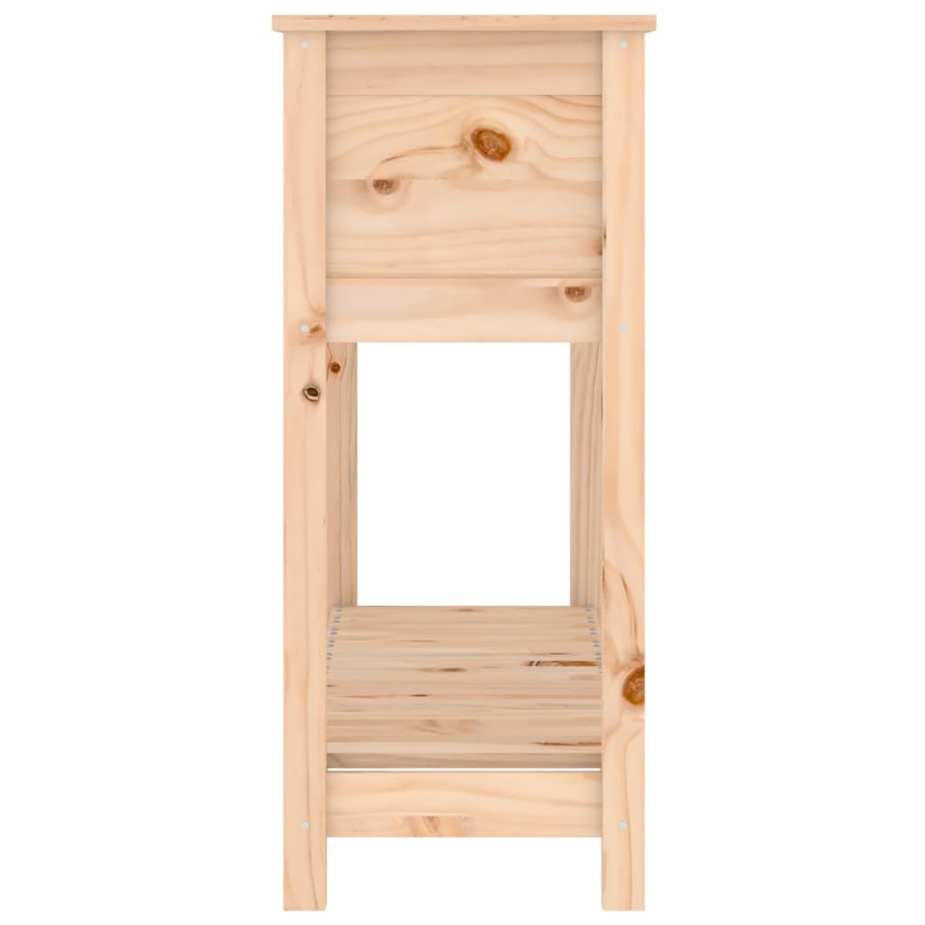 Plantekasse med hylle 111,5x34,5x81 cm heltre furu