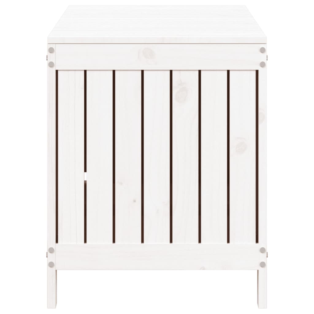 Putekasse hvit 115x49x60 cm heltre furu