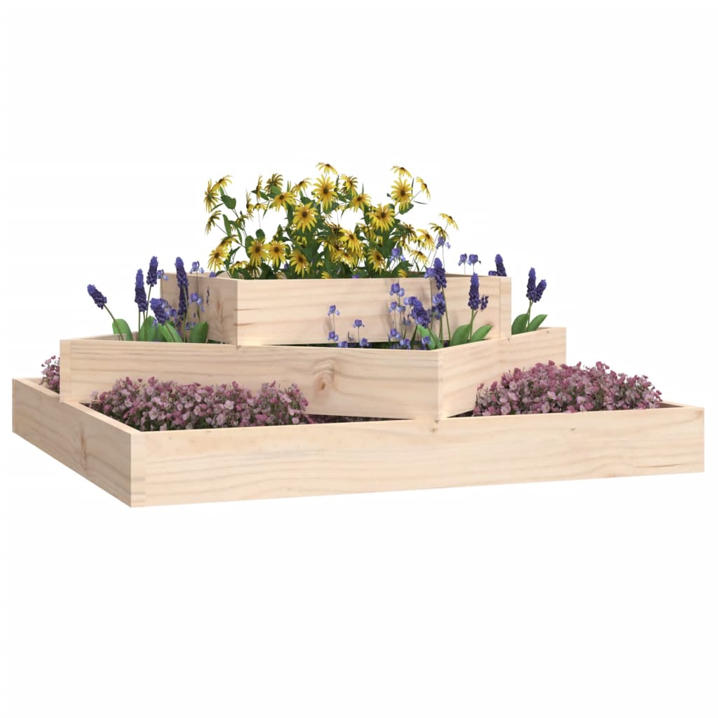 Plantekasse 83x83x27 cm heltre furu