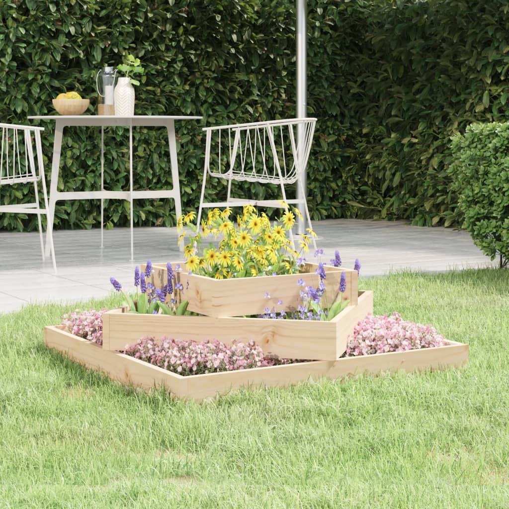 Plantekasse 83x83x27 cm heltre furu