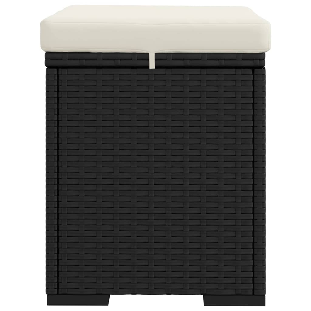 Hagefotstøtte med pute 40 x 30 x 40 cm 110 kg per sete Svart