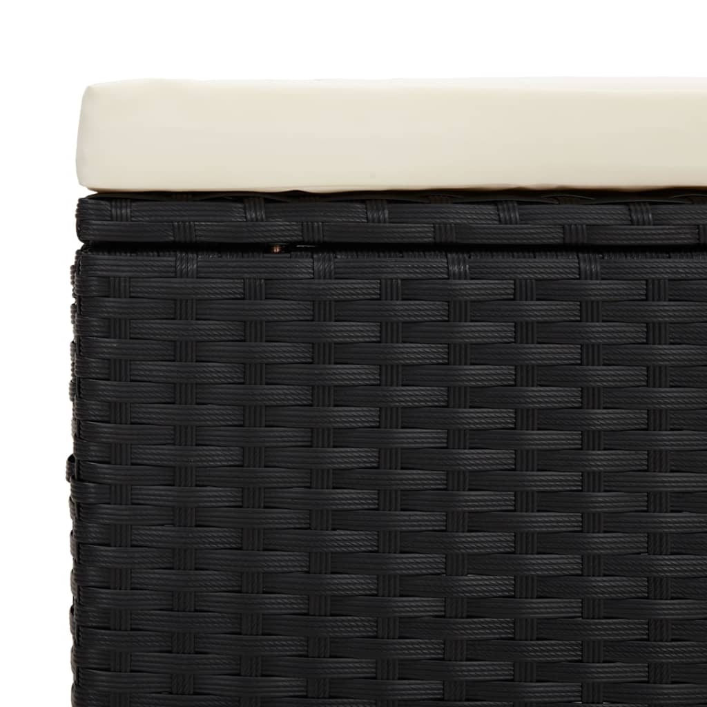 Hagefotstøtte med pute 40 x 30 x 40 cm 110 kg per sete Svart