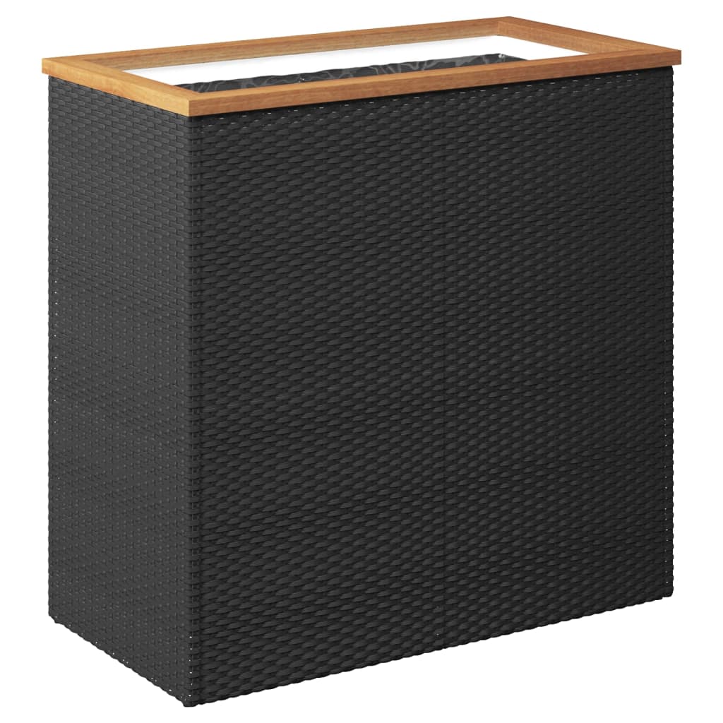 Plantekasse svart 80x40x80 cm polyrotting