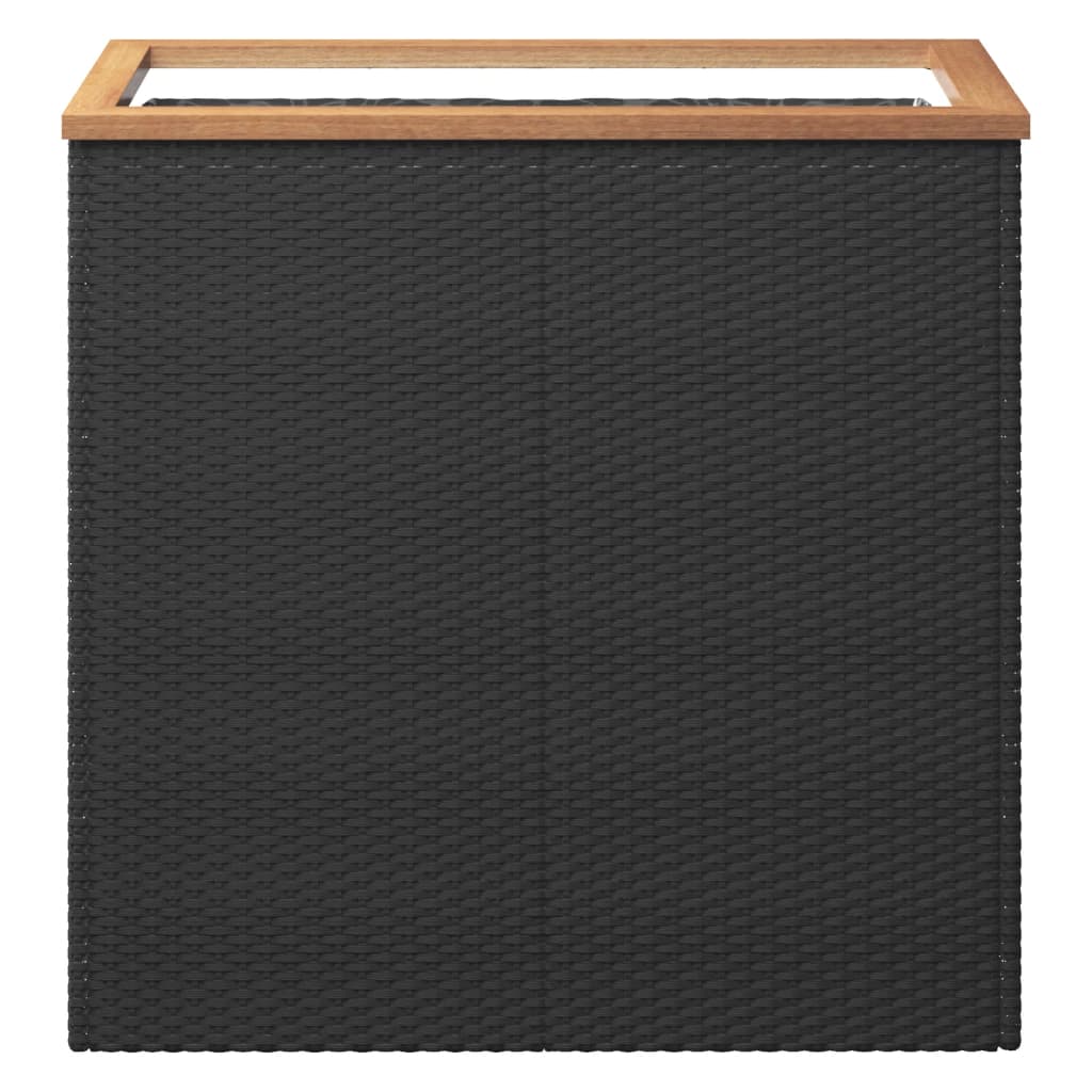 Plantekasse svart 80x40x80 cm polyrotting