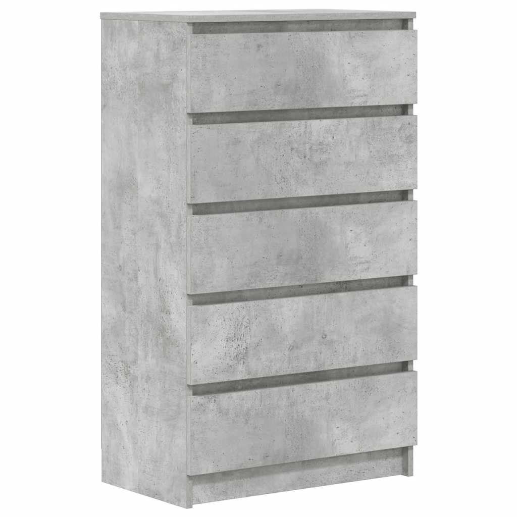 Kommode betonggrå 60x36x103 cm konstruert tre