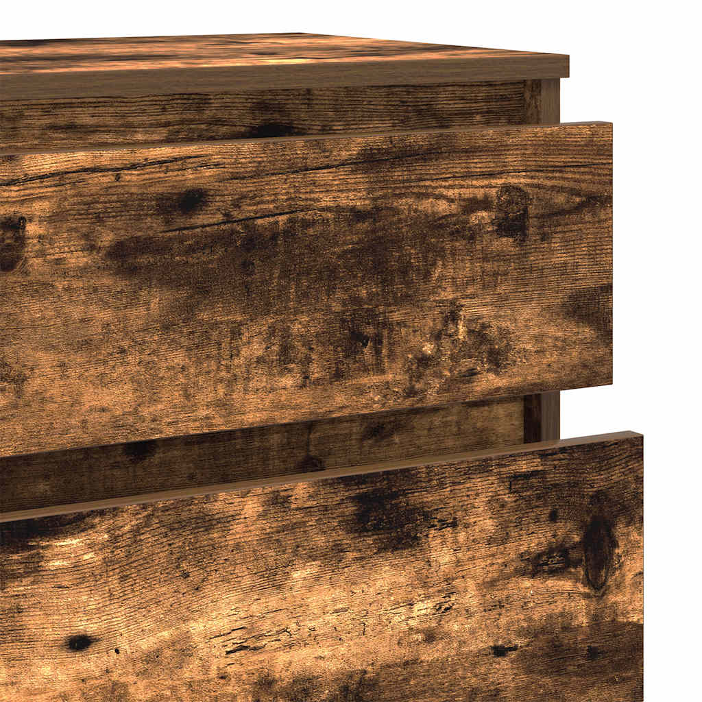 Kommode røkt eik 60x36x103 cm konstruert tre