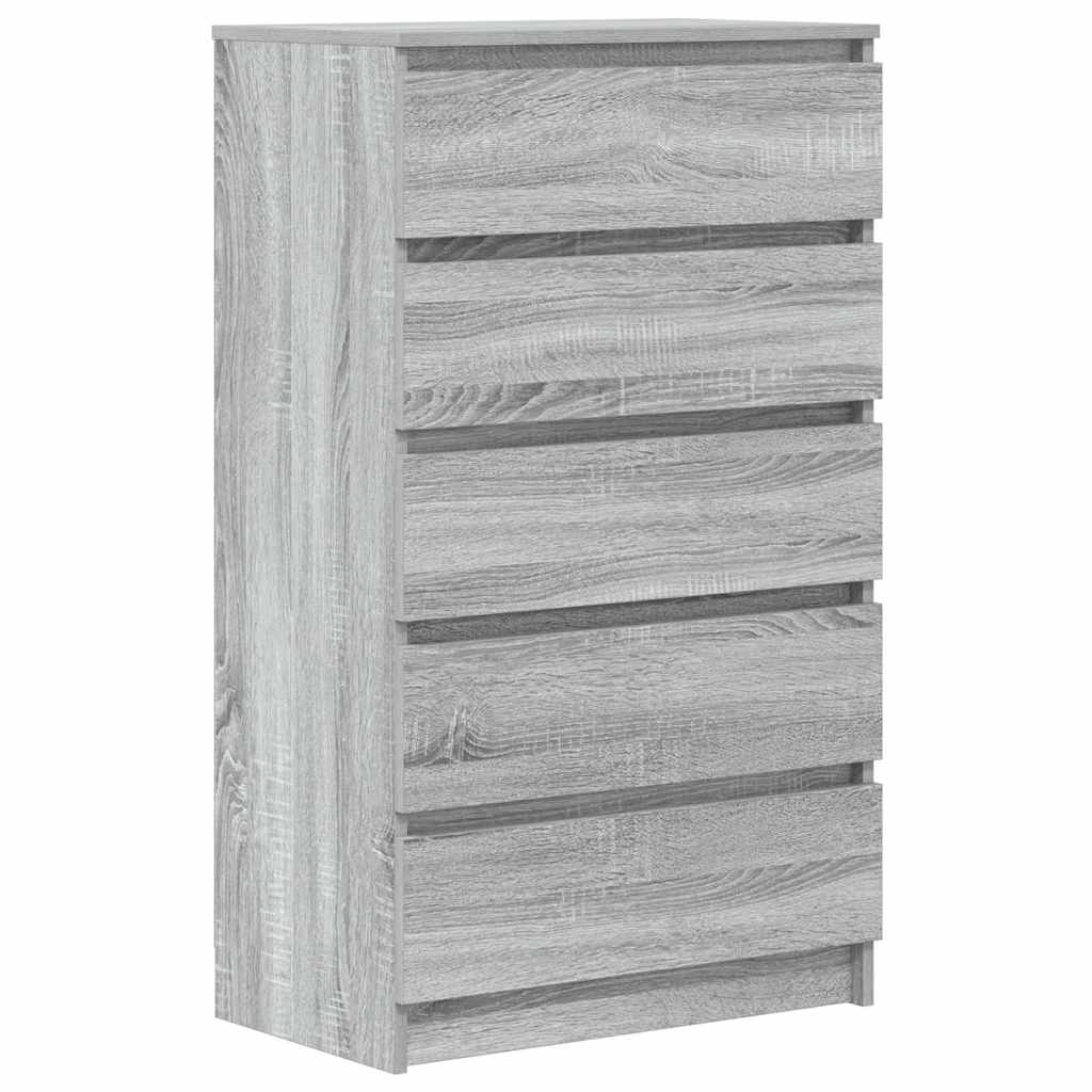 Kommode grå sonoma 60x36x103 cm konstruert tre