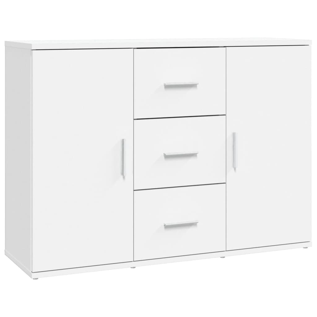 Skjenk hvit 91x29,5x65 cm konstruert tre