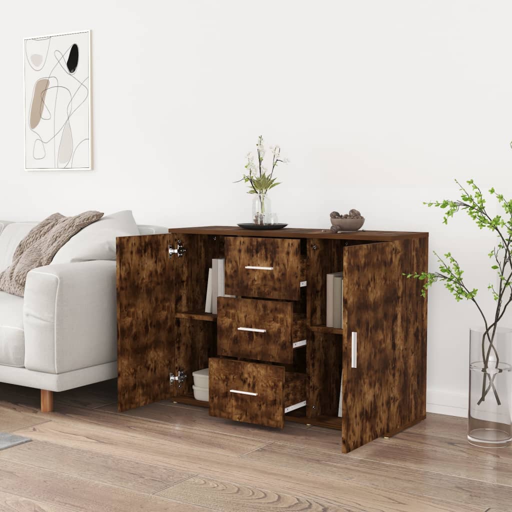 Skjenk røkt eik 91x29,5x65 cm konstruert tre