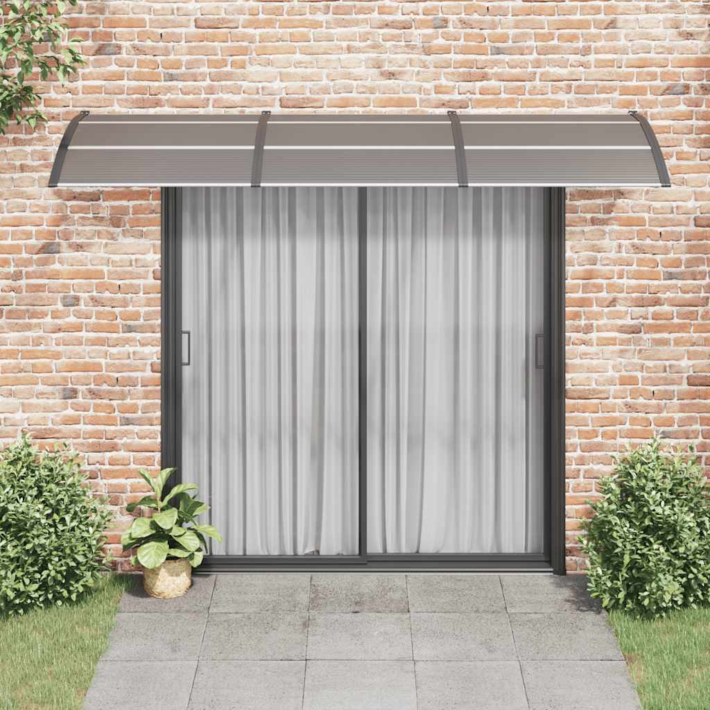 Skjermtak svart 300x100 cm polykarbonat