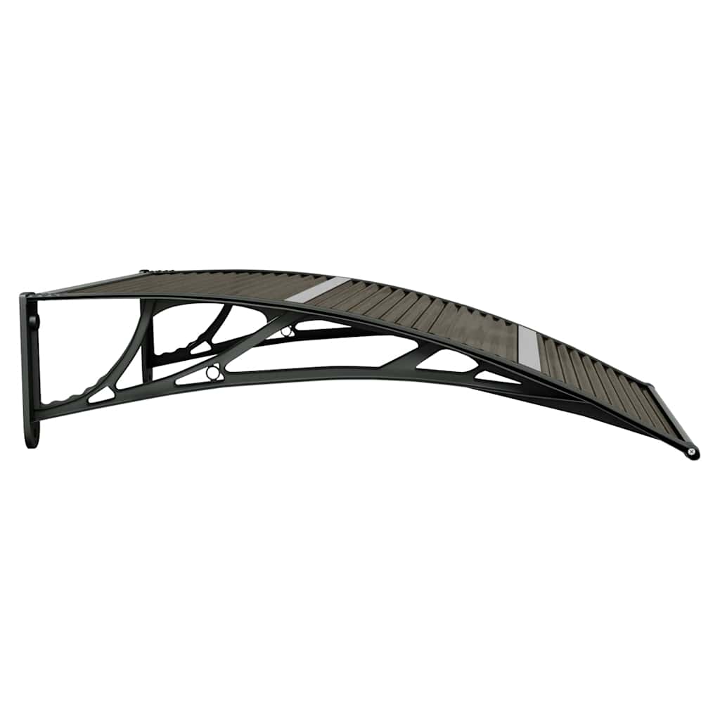 Dørmarkise svart 100x75 cm polykarbonat