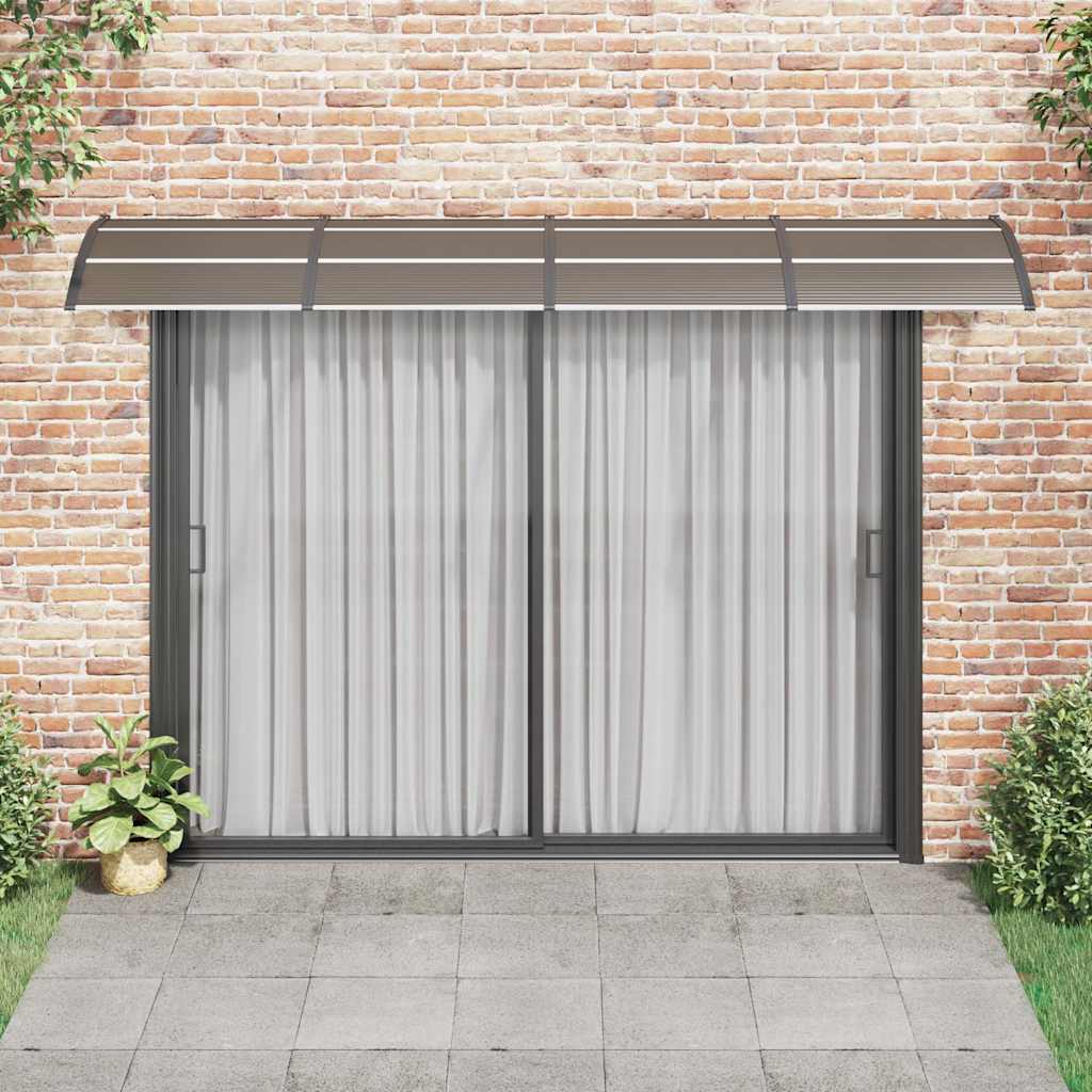 Dørmarkise svart 350x100 cm polykarbonat