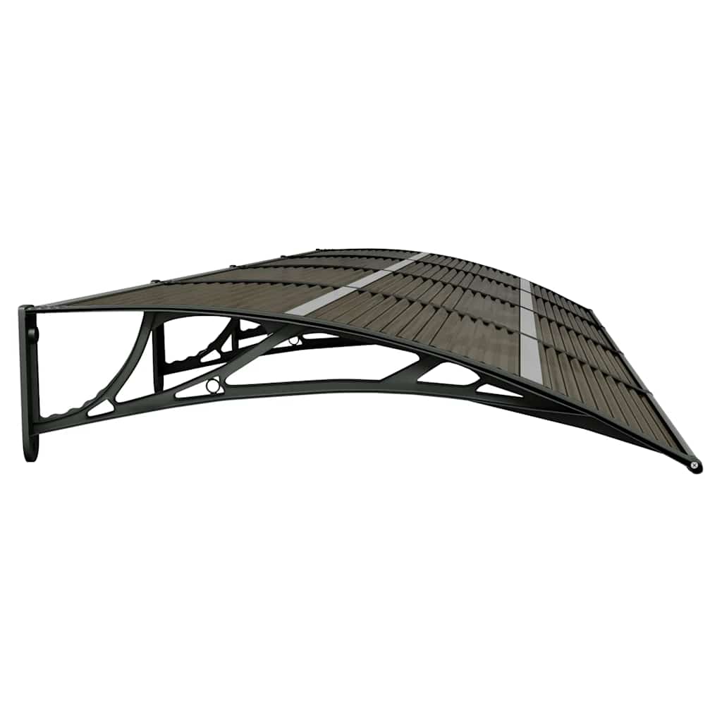 Dørmarkise svart 350x100 cm polykarbonat