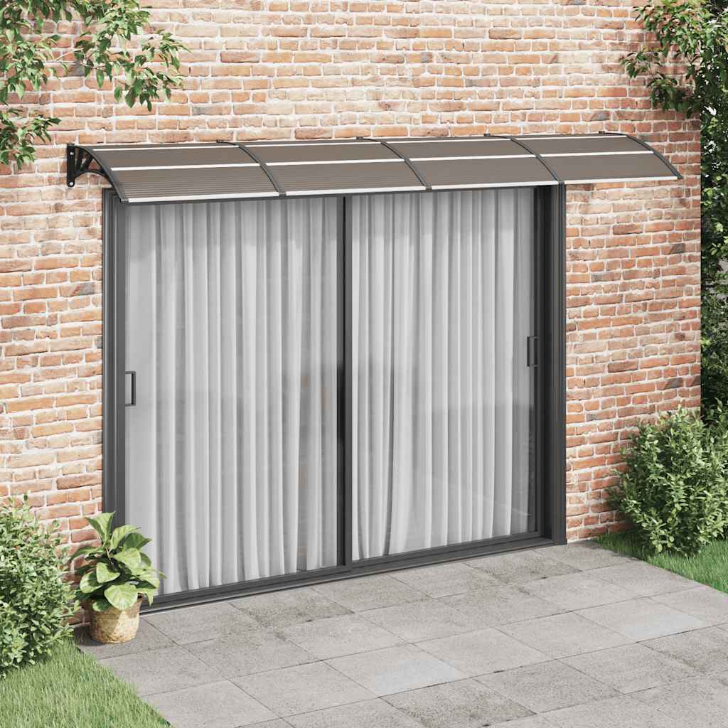 Dørmarkise svart 350x100 cm polykarbonat