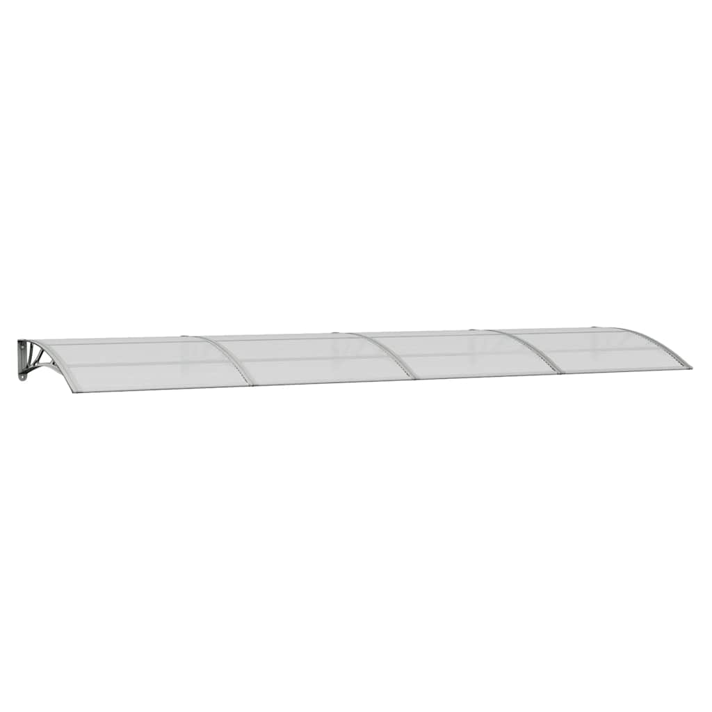 Dørmarkise grå 400x100 cm polykarbonat
