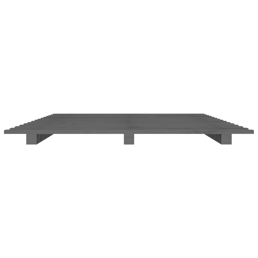 Sengeramme grå 90x200 cm heltre furu