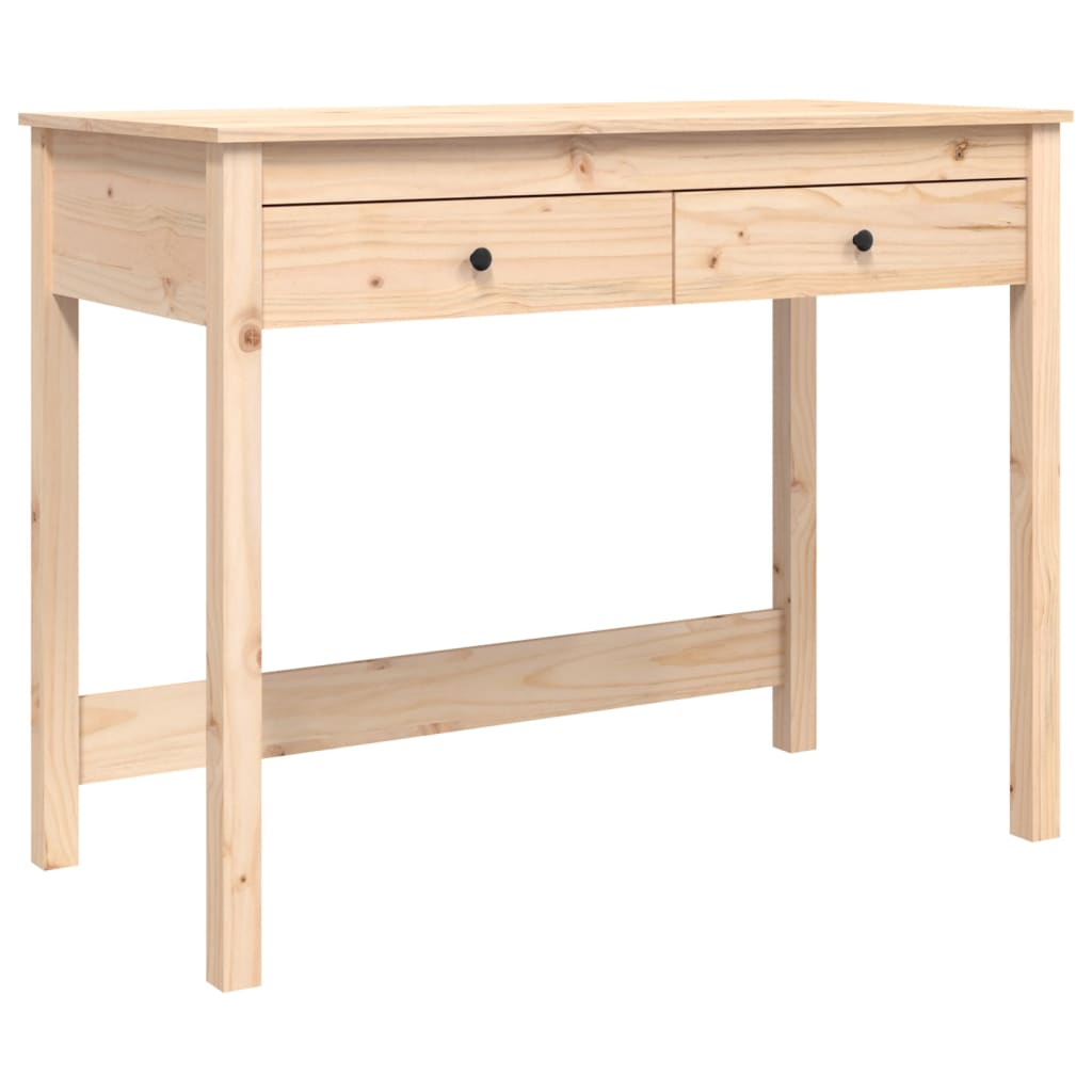 Skrivebord med skuffer 100x50x78 cm heltre furu