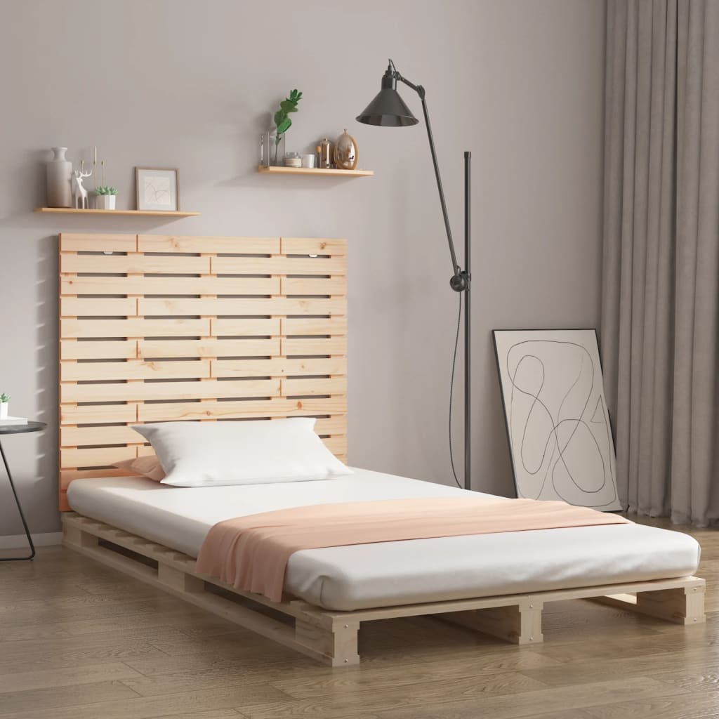Veggmontert hodegavl 106x3x91,5 cm heltre furu vidaXL