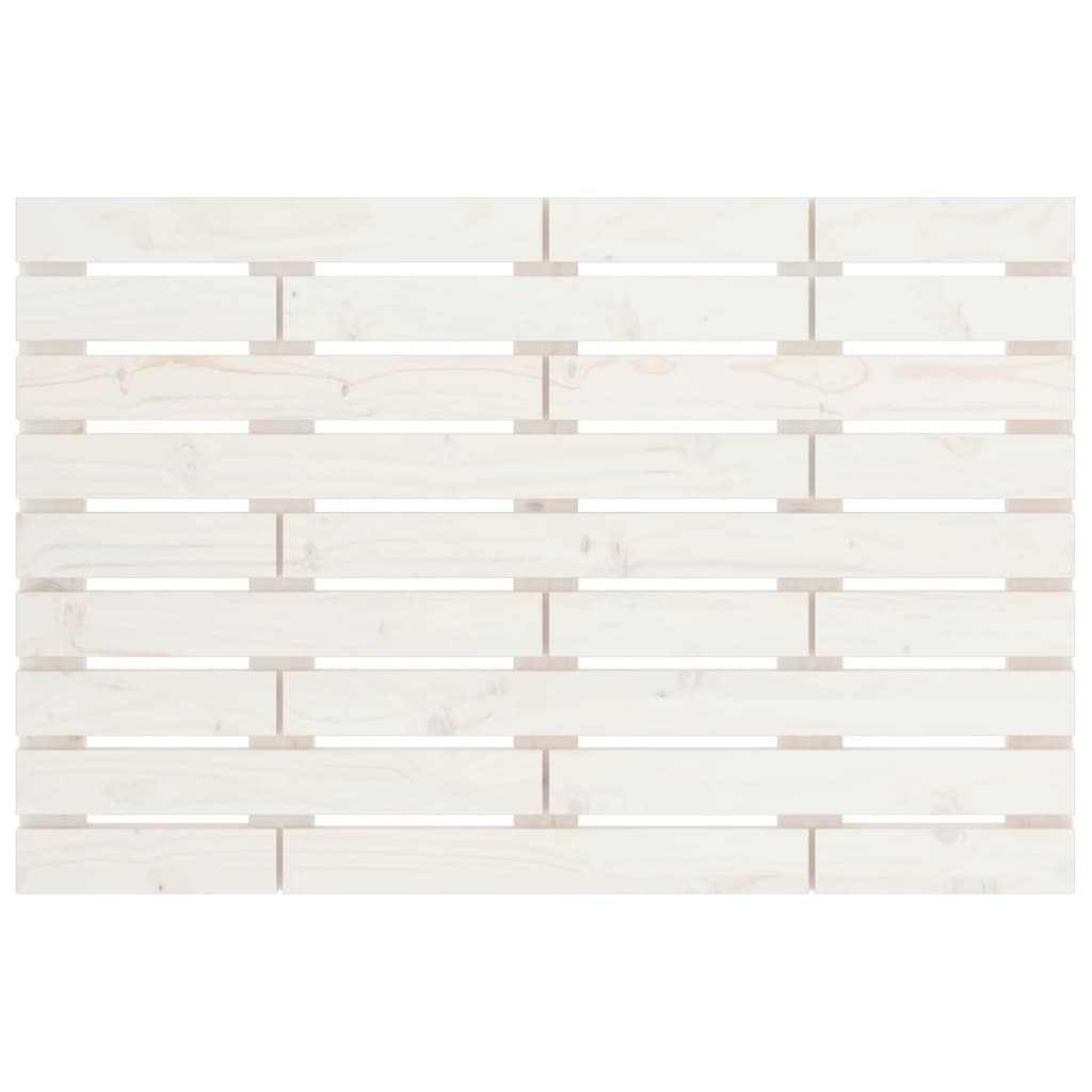 Veggmontert sengegavl hvit 96x3x63 cm heltre furu