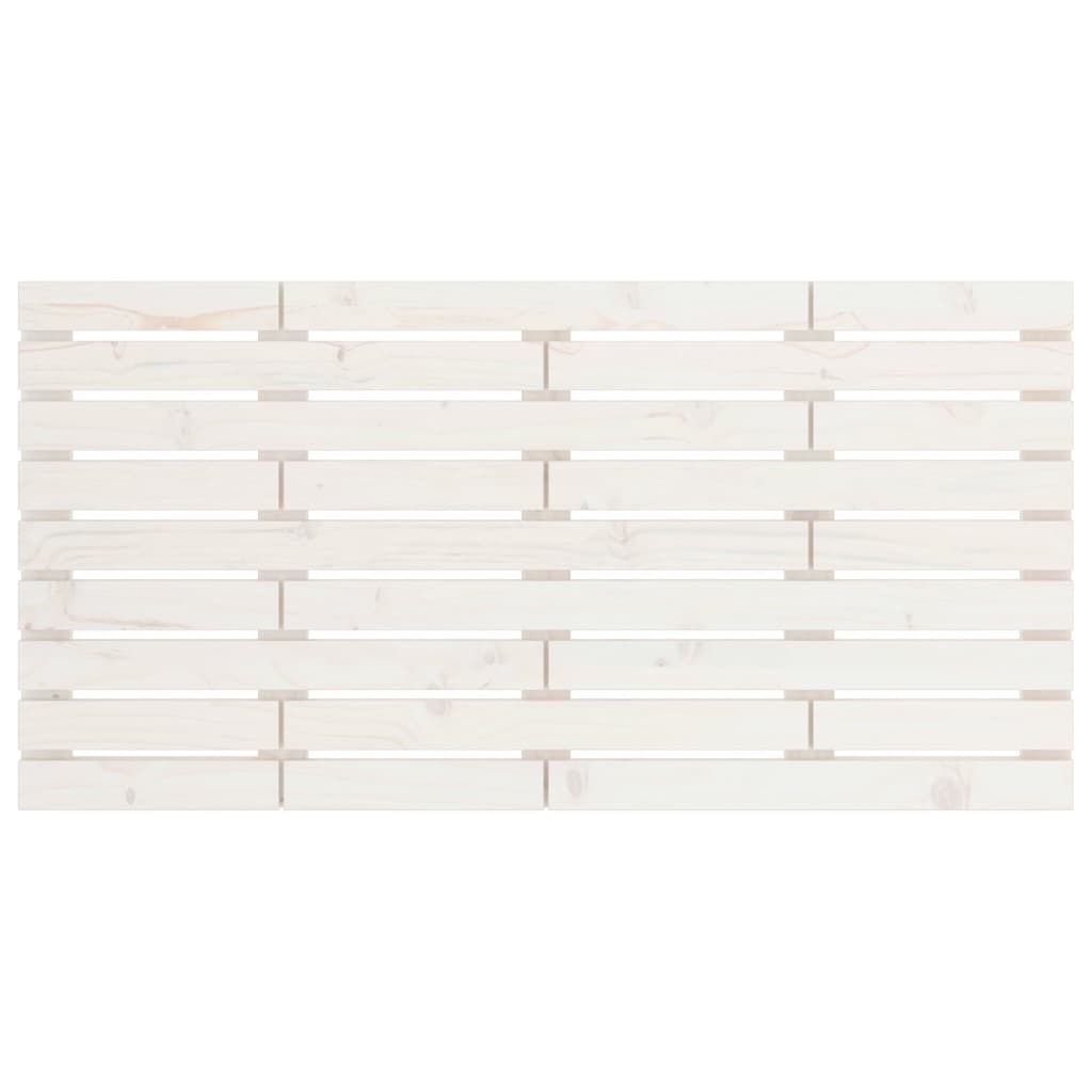 Veggmontert sengegavl hvit 146x3x63 cm heltre furu