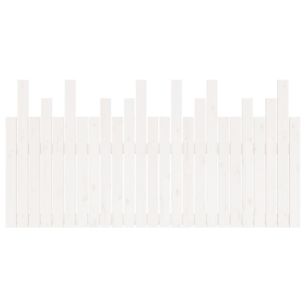 Veggmontert sengegavl hvit 159,5x3x80 cm heltre furu