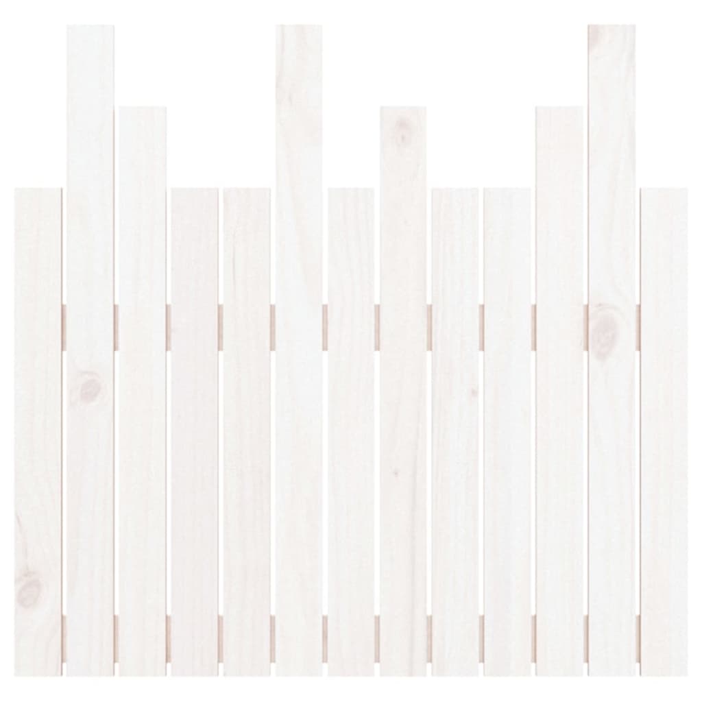 Veggmontert sengegavl hvit 82,5x3x80 cm heltre furu