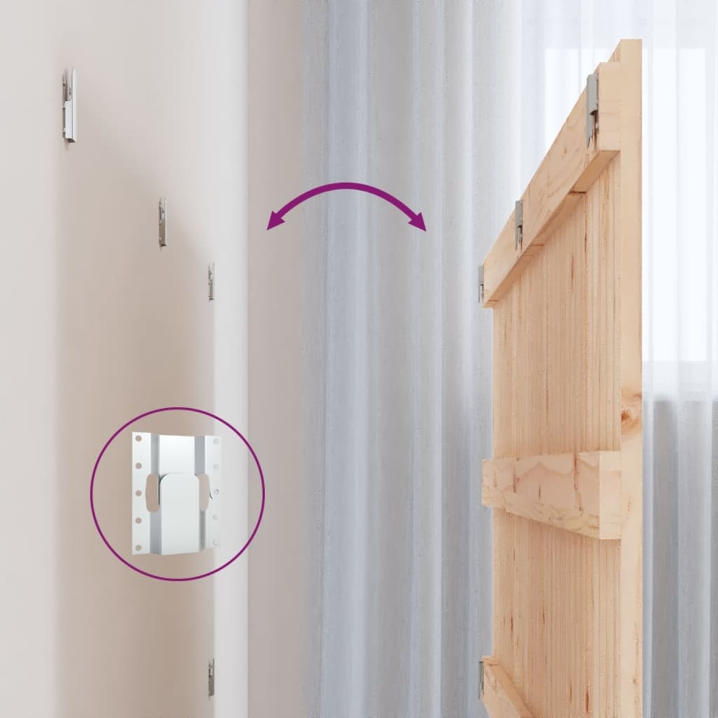 Veggmontert hodegavl 204x3x60 cm heltre furu