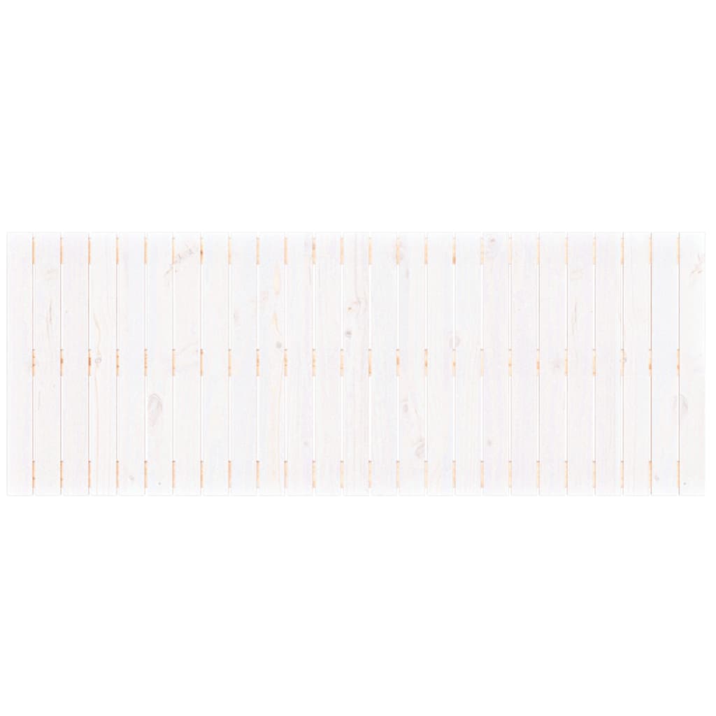 Veggmontert sengegavl hvit 159,5x3x60 cm heltre furu