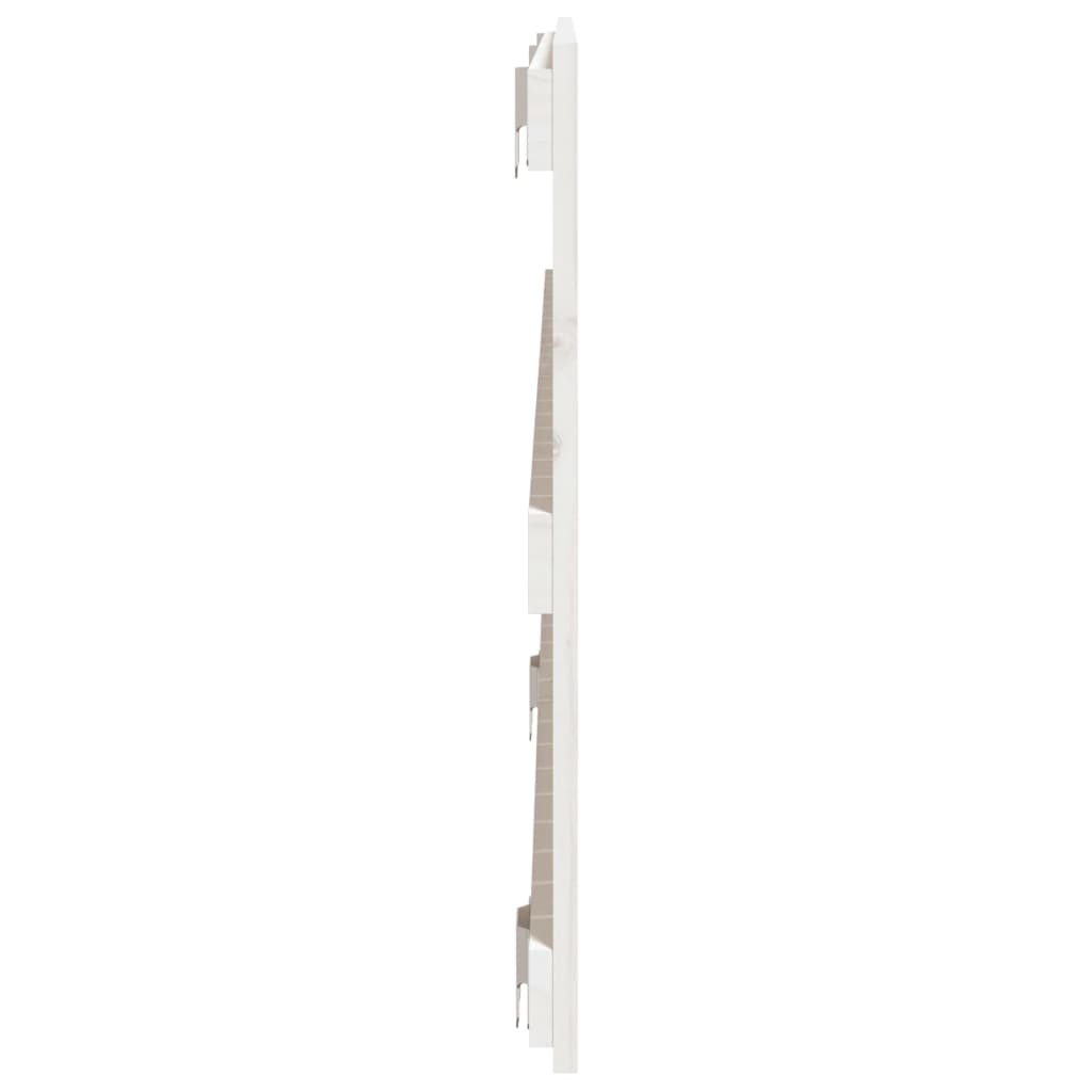 Veggmontert sengegavl hvit 140x3x60 cm heltre furu