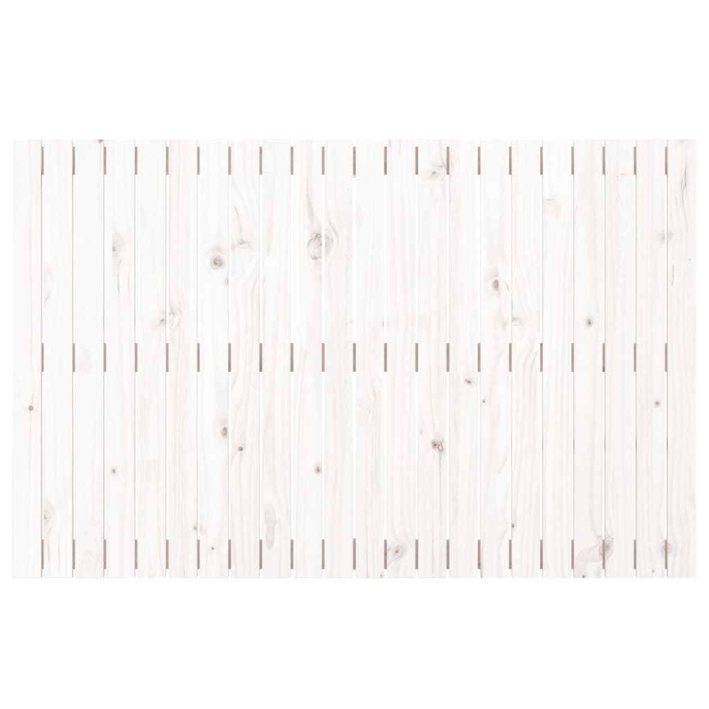 Veggmontert sengegavl hvit 140x3x90 cm heltre furu