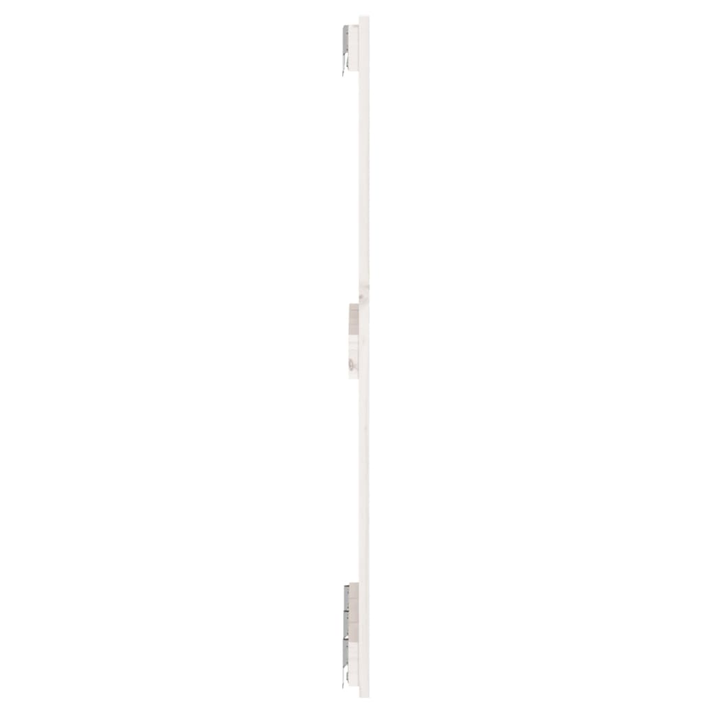Veggmontert sengegavl hvit 140x3x90 cm heltre furu