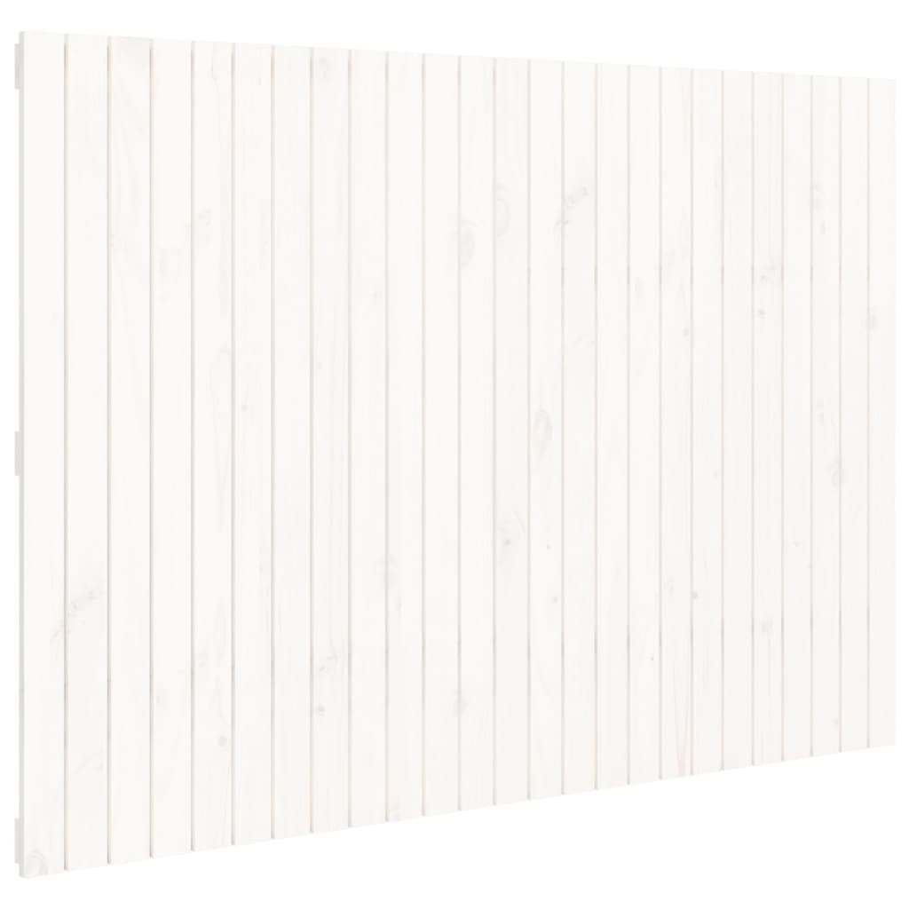 Veggmontert sengegavl hvit 159,5x3x110 cm heltre furu