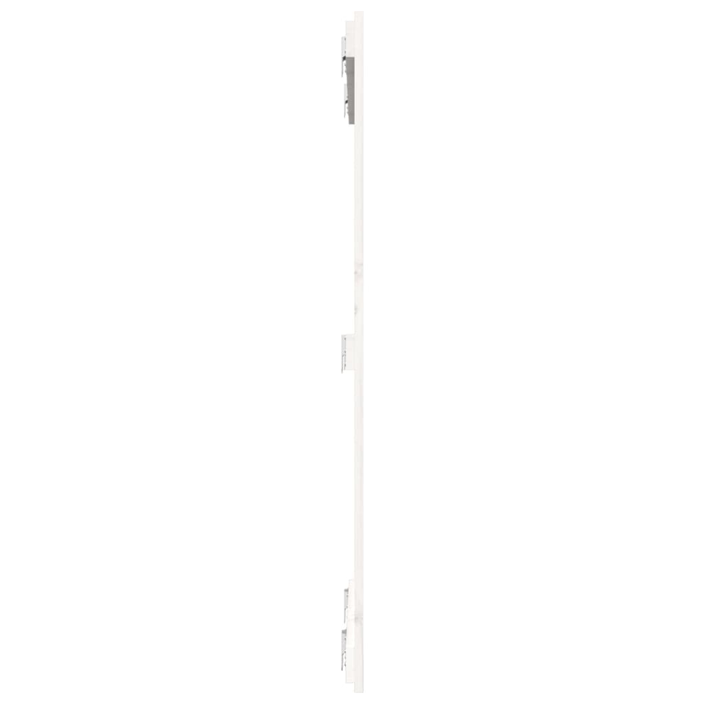 Veggmontert sengegavl hvit 82,5x3x110 cm heltre furu
