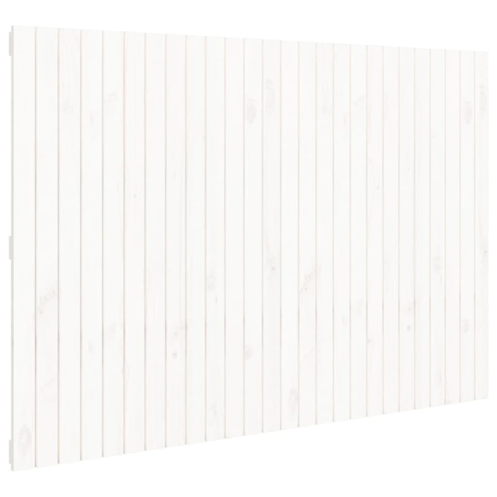Veggmontert sengegavl hvit 166x3x110 cm heltre furu