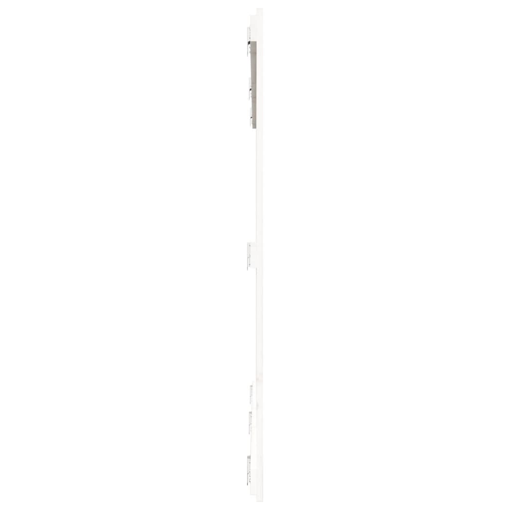 Veggmontert sengegavl hvit 185x3x110 cm heltre furu