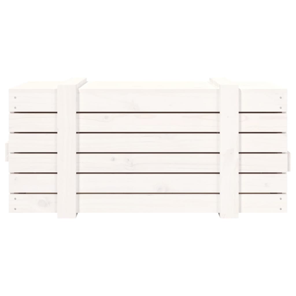 Putekasse hvit 91x40,5x42 cm heltre furu