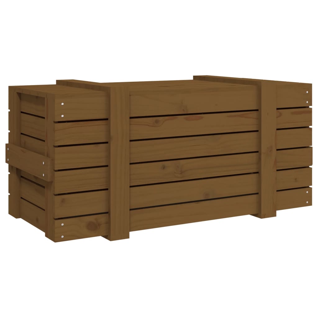 Putekasse honningbrun 91x40,5x42 cm heltre furu