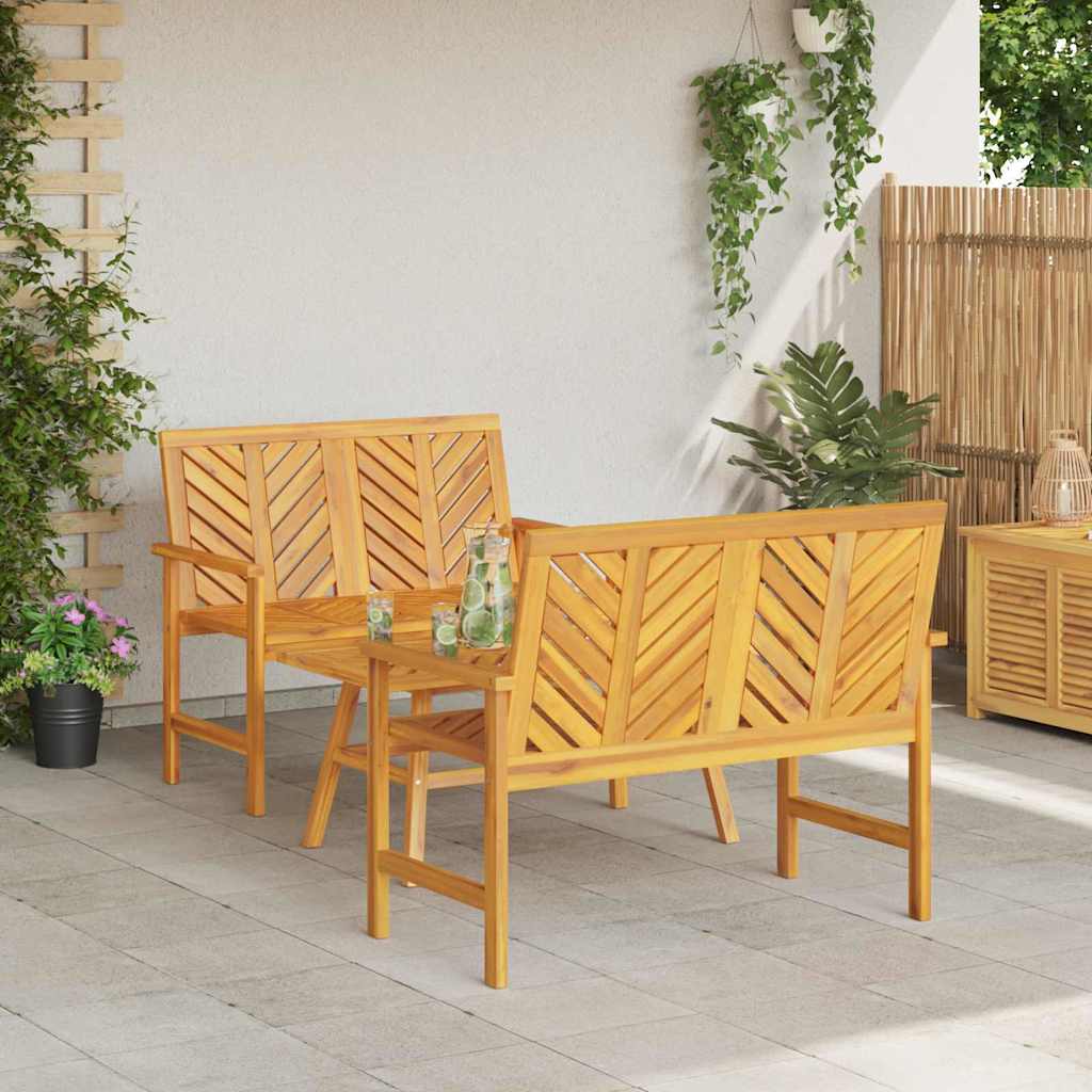 Hage lounge sett 3 pcs Brun Solid akasietre