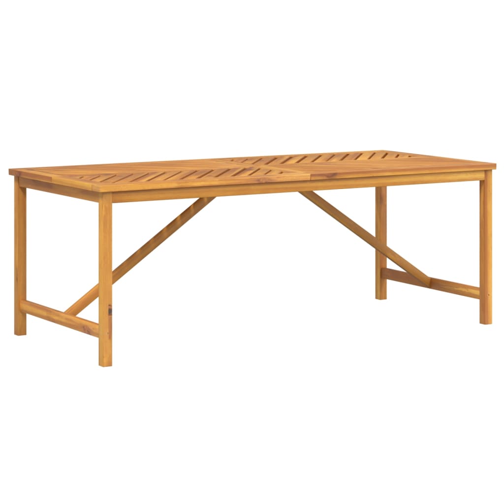 Hagespisebord 200x90x74 cm heltre akasie vidaXL