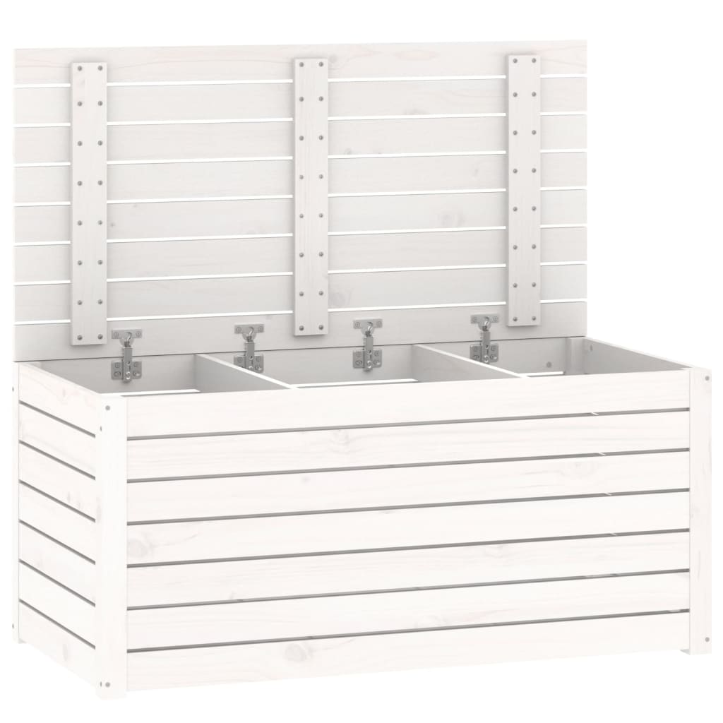 Hagekasse hvit 101x50,5x46,5 cm heltre furu