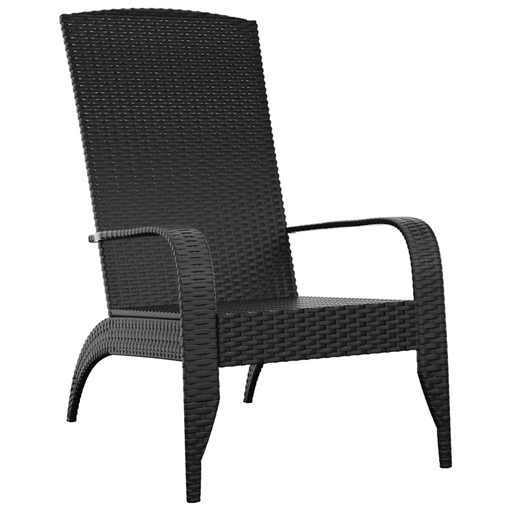 Hagestol Adirondack svart polyrotting