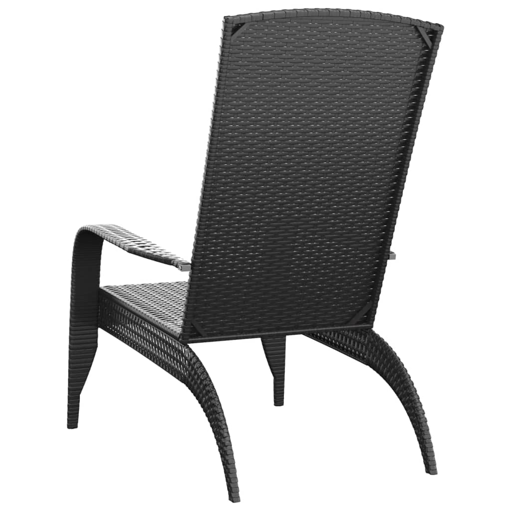 Hagestol Adirondack svart polyrotting